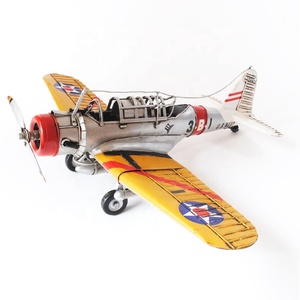 Decoración para el Hogar, Modelo de Biplano Retro, Decoración del Hogar, Modelo de Avión de Metal de la Segunda Guerra Mundial de EE. UU., Escala 1:24, Avión de Hierro - Product Image 1