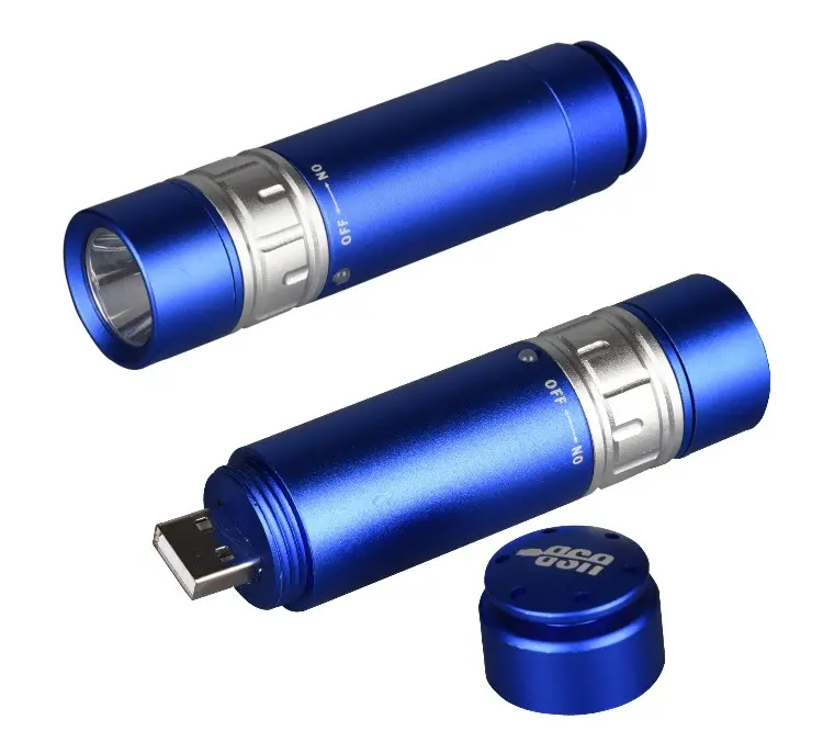 Small portable 3W USB Rechargeable Emergency Aluminium flash light Flashlight