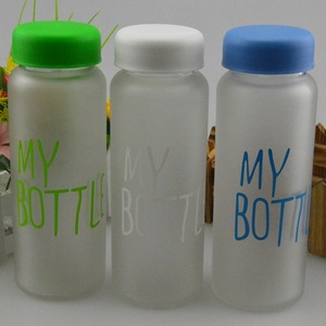 Regalo de superficie de lijado de vidrio taza de agua con tapa de 450M Boca Grande mango frasco de vidrio de moda mi botella - Product Image 2