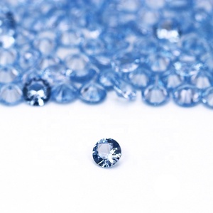 1000ピース/パック1-3mm #108スピネルジェムストーンルースラボ作成ストーン108 # ライトアクアマリンブルーラウンドカット合成スピネル - Product Image 2