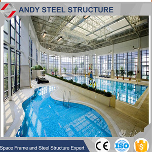 Prefabricados de estructura de acero galvanizado en caliente piscina cubierta del techo - Product Image 4