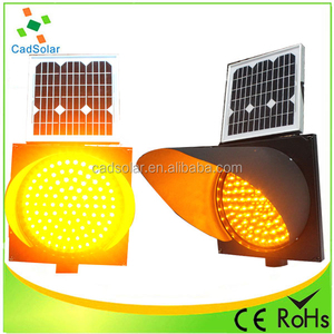 300mm giallo lampeggiante solare spia traffico - Product Image 3