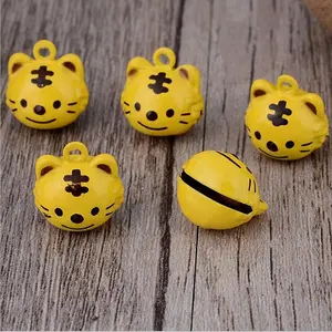 2022 Hot Sale New Custom Fashion Tiger Head Shape Brass Jingle Bells Small Bells India For Baby Toy