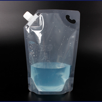 Pochettes transparentes à bec verseur pour liquides, 50 ml à 4,5 L, sacs à eau pour boissons et vin, étanches, impression par gravure, usage industriel