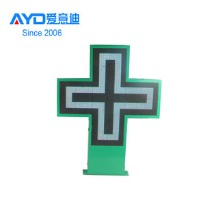 Bảng Hiệu Chữ Thập <span class=keywords><strong>LED</strong></span> Có Thể Lập Trình Chống Nước Hai Mặt Bảng Hiển Thị Chữ Thập Hiệu Thuốc <span class=keywords><strong>LED</strong></span> Không Dây - Product Image 3