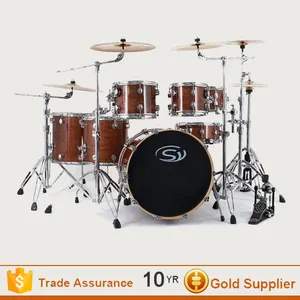 7-PC Junior Drum Set (Katoen Hout) Drum Sets Voor Verkoop