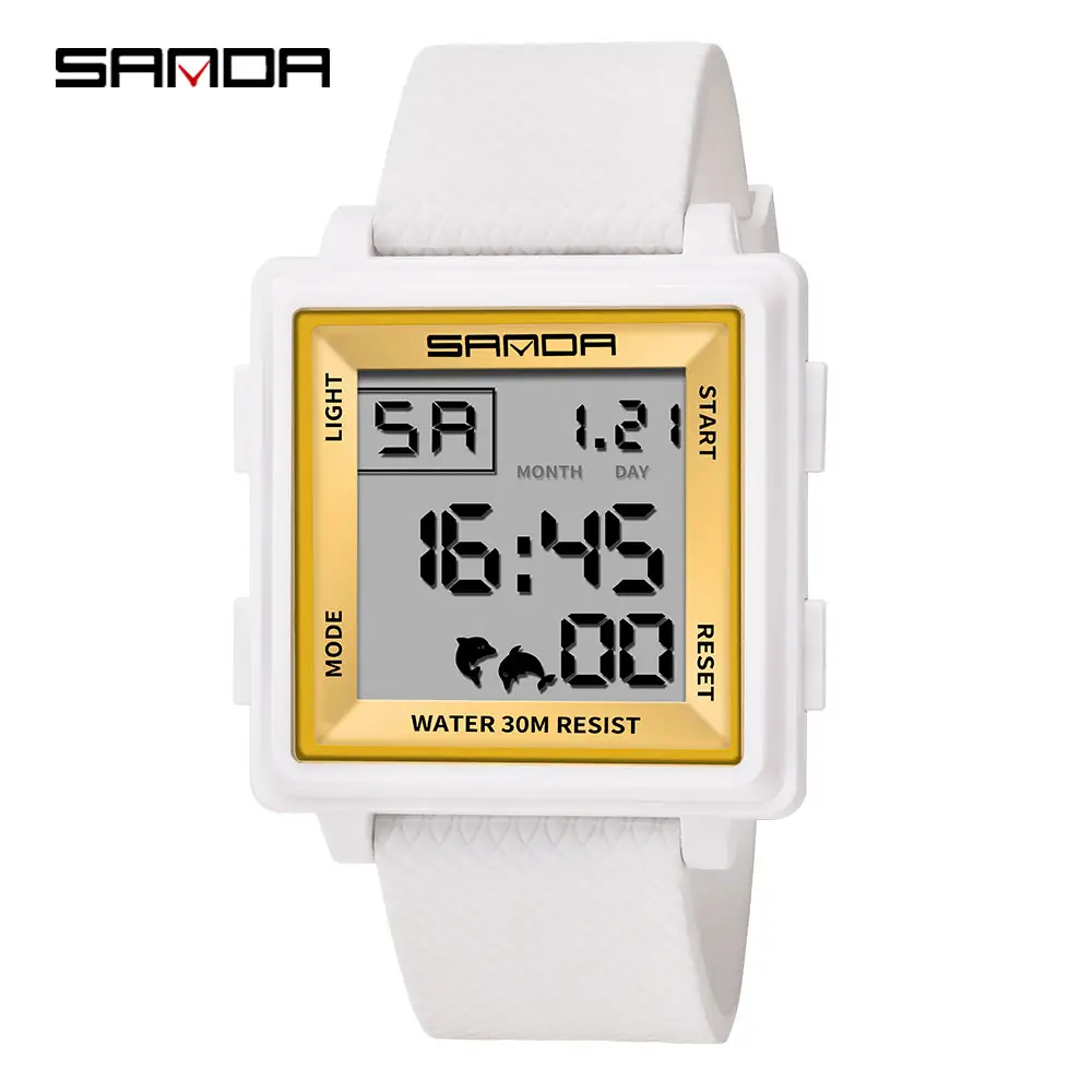 SANDA 363 student sport watch of electronic digital teenage multi-function fashion watch for boys girls