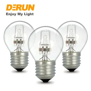 에코 할로겐 램프 전구 E27 자료 18W 28W 42W Dimmable 미니 글로브 모양 g45 할로겐 조명 램프 CE ROHS , HAL-G45