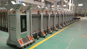 Hot tiêu chuẩn trượt cổng nhà máy thương mại lối vào tự động hàng rào cổng QG-L1703 có thể thu vào Hợp kim nhôm cổng Bạc - Product Image 6