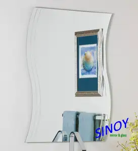 decoratieve lange golf spiegelglas, s vormige glazen spiegel/s- vormig spiegelglas/golvende spiegel glas voor interieur ontwerpen