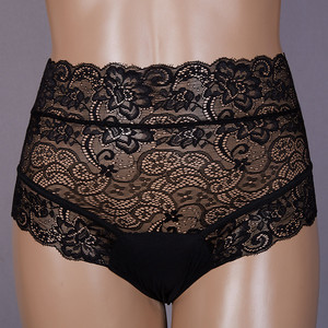 Taille haute noir <span class=keywords><strong>mature</strong></span> sexy sheer transparent femmes fille dames culotte sous-vêtements - Product Image 4