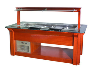 Guangzhou fabricante oem marmol tipo <span class=keywords><strong>isla</strong></span> salad <span class=keywords><strong>bar</strong></span> de <span class=keywords><strong>la</strong></span> barra de madera refrigerador con ce certificado - Product Image 3