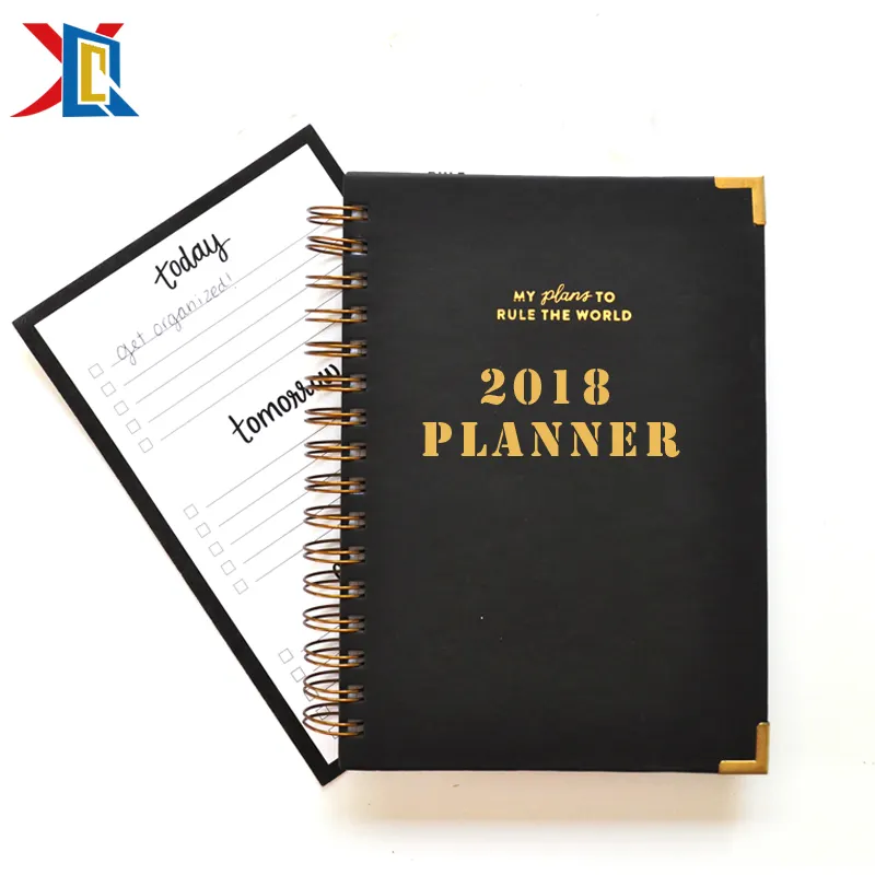 Agenda — planificateur de journal intime en papier kraft, planificateur hebdomadaire non modifié, avec feuille d'aluminium classique, club