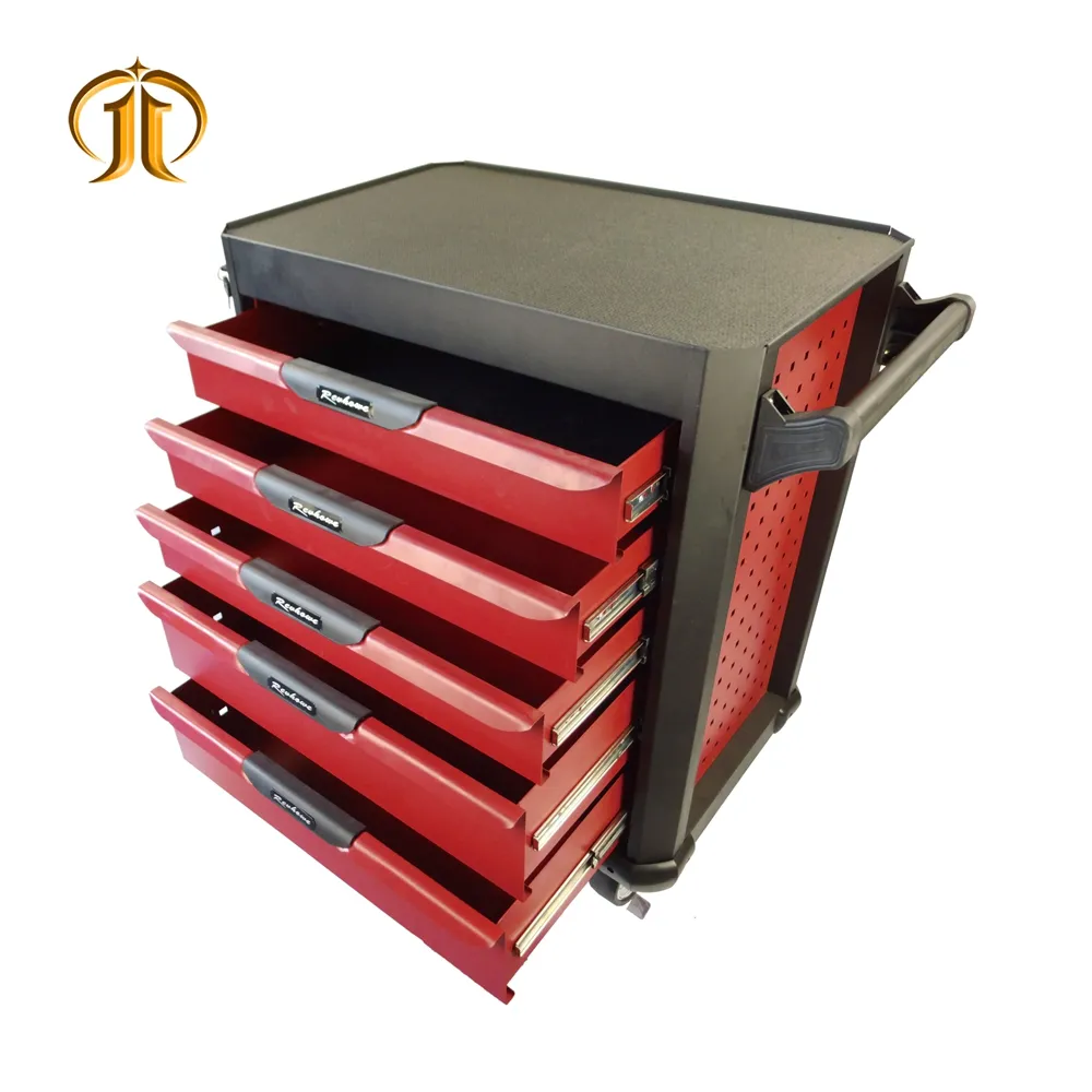 Hot Sale And Waterproof Red Craftsman Tool Chest Heavy Steel Rolling Tool Box with Lockable Doors