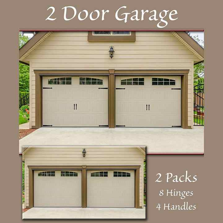 Garage Door Decorative Magnetic Accents Handle Hinge Carriage House Hardware Kit With 4 Hinges 2 Handles