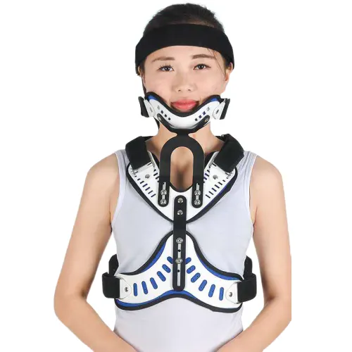 Head Neck Chest Orthosis Adjustable Cervical Thoracic Orthosis Lumbar Support Traction Belt Brace