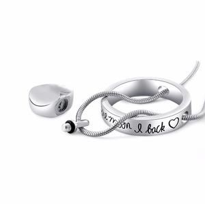 Te amo a la <span class=keywords><strong>luna</strong></span> y la espalda Collar de urna de cremación Tornillo Abre y bloquea Cenizas Colgante Joyería - Product Image 2