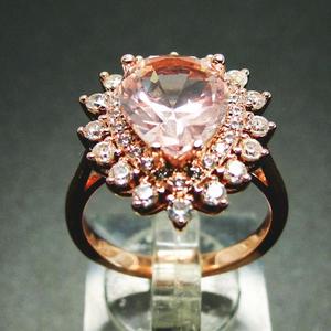 Modyle — bague de fiançailles en Morganite Rose, en forme de <span class=keywords><strong>poire</strong></span>, Unique, or 14K, bijoux fins, 9x11mm - Product Image 1