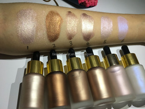 6 color secreto de belleza resaltador líquido maquillaje Etiqueta Privada <span class=keywords><strong>iluminador</strong></span> líquido gota de cara cosmética - Product Image 6