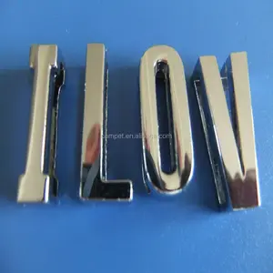 Compet 生产和批发足够的抛光高品质锌合金金属 18毫米平原字母幻灯片字母