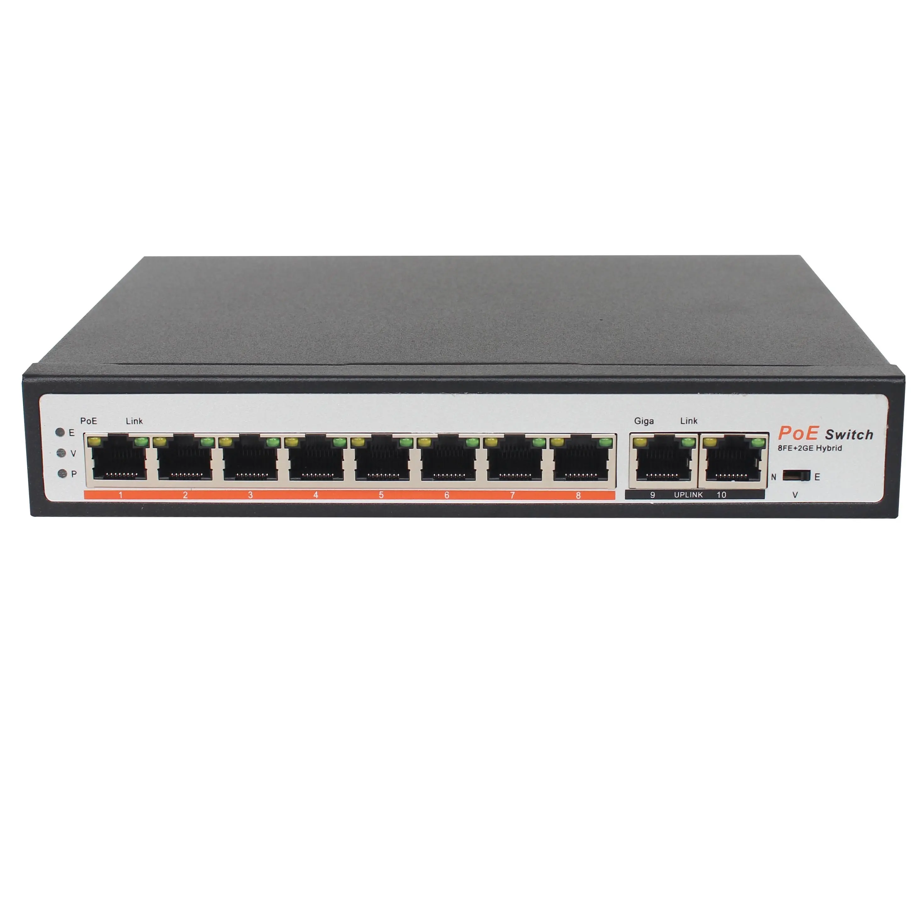 IEEE802.3af tại 8 cổng poe chuyển đổi và 2 cổng gigabit up liên kết mạng ip máy ảnh chuyển đổi