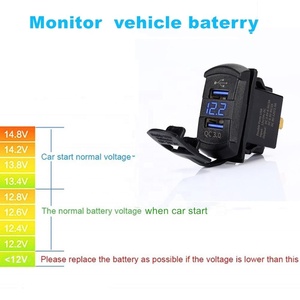 <span class=keywords><strong>Cargador</strong></span> USB Marino Impermeable de 36W, Estilo Rocker, Doble QC 3.0, con Voltímetro Digital LED y Fusible para Auto, Barco, Marino, ATV - Product Image 4
