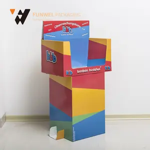 China suppliers foldable cardboard treats toys display stand made by paperboard