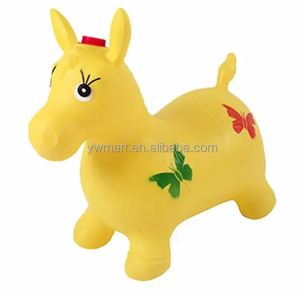 Plastic Springen Paard Milieuvriendelijke Leuke Speelgoed Voor Kind Opblaasbare Stuiteren Paard