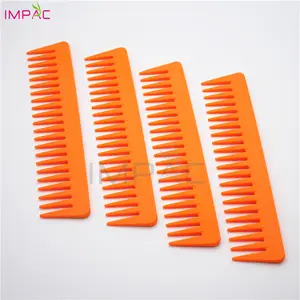 软触常用拉伸橙色塑料宽齿梳