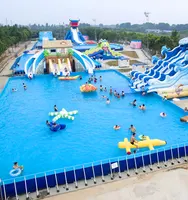 Parco giochi acquatico gonfiabile per adulti e bambini di vendita calda per piscina nel cortile