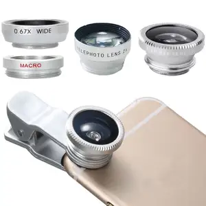 Behenda 2019 맞춤형 프로모션 선물 3 1 아크릴 렌즈 180 피쉬 아이 + 0.67 광각 매크로 줌 렌즈 핸드폰 카메라 렌즈