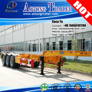 Durable MSK naviera transporte <span class=keywords><strong>de</strong></span> ganso cuello <span class=keywords><strong>de</strong></span> Tres ejes <span class=keywords><strong>Remolque</strong></span> Esqueleto contenedor <span class=keywords><strong>de</strong></span> $ number pies - Product Image 1