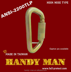 อุตสาหกรรมสามล็อคด้วยขาเหล็ก D ประเภท ANSI Carabiner ขายส่ง - Product Image 4