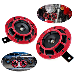 CHSKY <strong>Klaxon</strong> Car <strong>Horn</strong> 118db Trumpet Universal Red Dual Tone <strong>Horns</strong> Car Accessories 12 Metal Iron 12V Multi-tone &amp; Claxon <strong>Horns</strong> - Product Image 4
