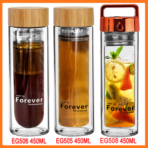 Personnalisé BPA livraison <span class=keywords><strong>pas</strong></span> <span class=keywords><strong>cher</strong></span> fabricant vente thé filtre infuser l'eau potable bouteille en verre <span class=keywords><strong>gobelet</strong></span> de thé avec infuseur - Product Image 1
