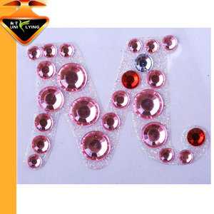 Tùy Chỉnh Hình Trái Tim Tự Dính Rhinestone Hotfix Strass Pha Lê Tấm Long Lanh Đá Quý Dán - Product Image 4