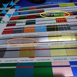 Folha de plástico abs de 2 cores para gravura a laser e corte cnc