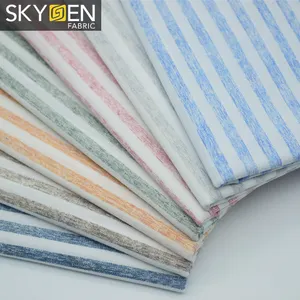 Produk Penjualan Terbaik Benang Dicelup Kain Katun Kain Bergaris untuk Shirting