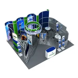 6*6m Aluminum exhibition portable custom made booth design for trade show