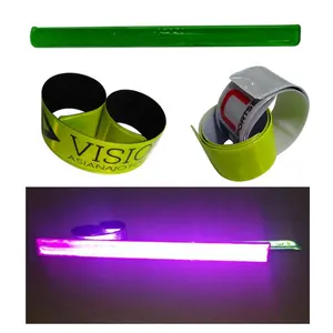 Gelang Vinil Pvc Visibilitas Tinggi Kustom Kelas 2 Gelang Tangan Reflektif Gelang Pembungkus Slap Lengan untuk Hadiah Anak-anak - Product Image 1