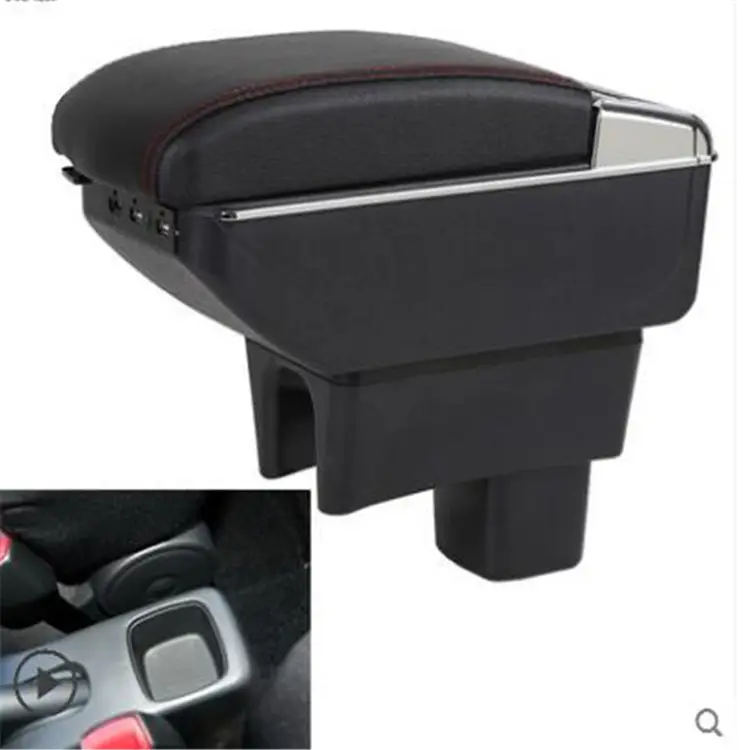 Armrest बॉक्स केंद्रीय स्टोर कार कंसोल बॉक्स के साथ कप धारक यूएसबी और कवर उठाया जा सकता