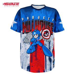 Op Maat Gemaakte Heren Polyester Sublimatie Honkbal Jersey Gestreepte Softbal Shirts - Product Image 6