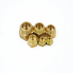 Aria condizionata e refrigerazione raccordi corto flare dado in ottone 50 pcs un pacchetto di 3/4