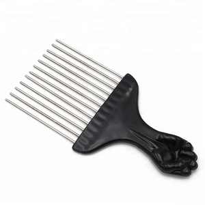 Peine Afro Negro con Dientes de Metal, Peine Caliente para Cabello Afroamericano - Product Image 2
