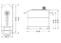 Moteur servo puissant FEETECH FT6560M 60 kg, pièce essentielle pour voiture RC, robot, quadricoptère, hélicoptère, rotor métallique polyvalent 50 kg