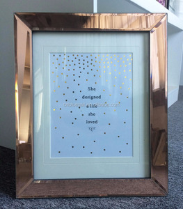 Cadre photo en miroir biseauté, cadre en plastique collant avec miroir, cadre mural 11x14 pouces - Product Image 4