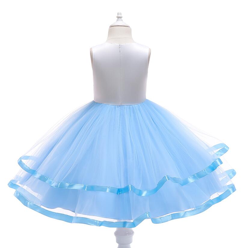 New Style Unicorn Princess Dresses For Girls Halloween Birthday Party Costumes Unicorn Flower Tutu Skirt