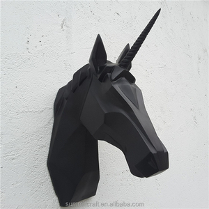 <span class=keywords><strong>Scultura</strong></span> da <span class=keywords><strong>Parete</strong></span> in Resina Personalizzata OEM, Arte Moderna con Testa di Unicorno Poligonale, Statua Originale da <span class=keywords><strong>Parete</strong></span> - Product Image 6