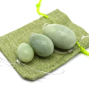 Wholesale Drilled Kegel Exercise Ball Clear Crystals Healing Stones Clear Crystal Yoni Eggs Set Yoni Egg