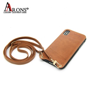 cuir véritable universel bandoulière étui à rabat en cuir téléphone <span class=keywords><strong>portable</strong></span> étui de protection <span class=keywords><strong>collier</strong></span> pour <span class=keywords><strong>iPhone</strong></span> X/XS - Product Image 4
